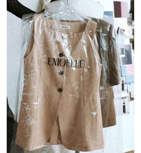 ADAM ET ROPE'「【EMOELLE】スクエアネックジレトップス」|ベスト・ジレ|