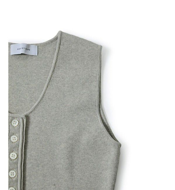 ADAM ET ROPE'「フルニードルニットジレ」|ベスト・ジレ|
