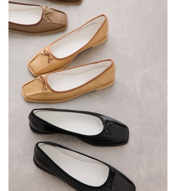 ADAM ET ROPE'「タックバレエシューズ」|バレエシューズ|