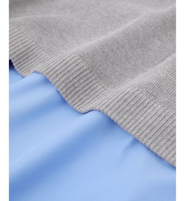 ADAM ET ROPE'「【WEB限定】シャツコンビニットプルオーバー」|ニット・セーター|