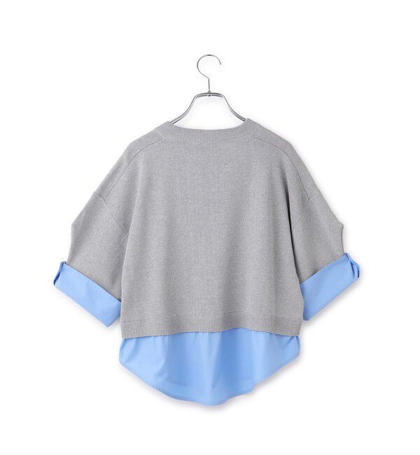 ADAM ET ROPE'「【WEB限定】シャツコンビニットプルオーバー」|ニット・セーター|