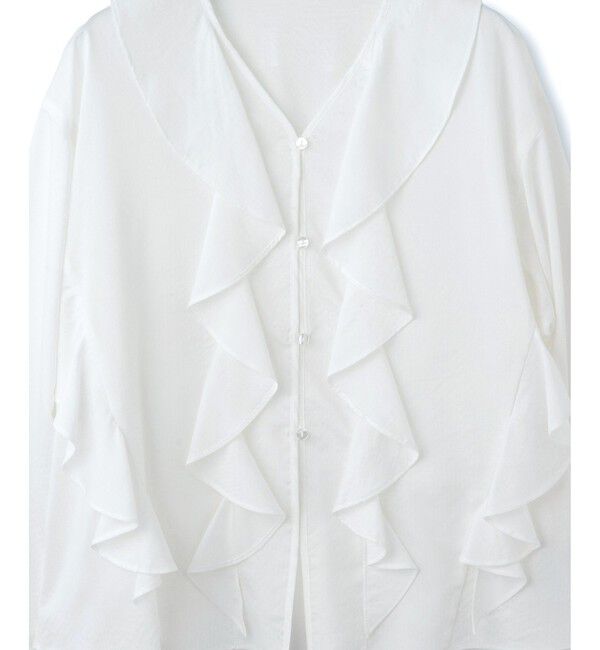 ADAM ET ROPE'「【WEB限定】オーバーラッフルフリルブラウス」|シャツ・ブラウス|