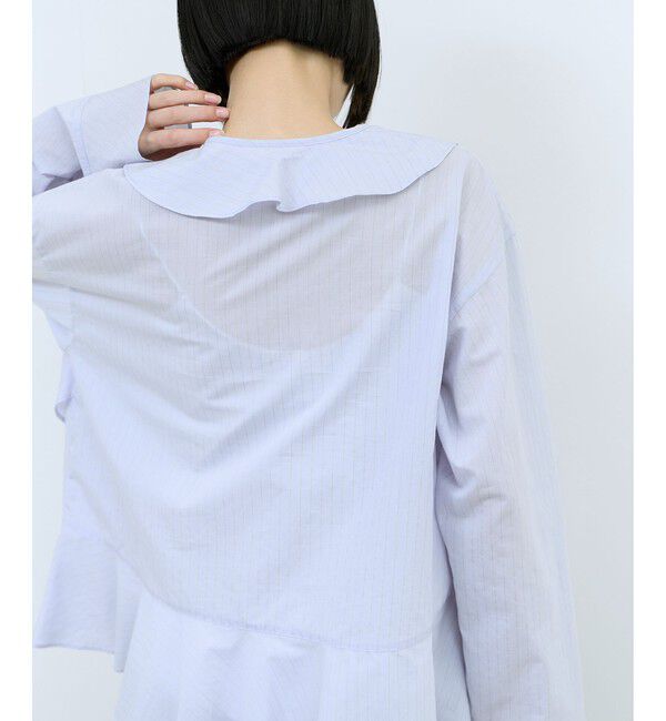 ADAM ET ROPE'「【WEB限定】オーバーラッフルフリルブラウス」|シャツ・ブラウス|