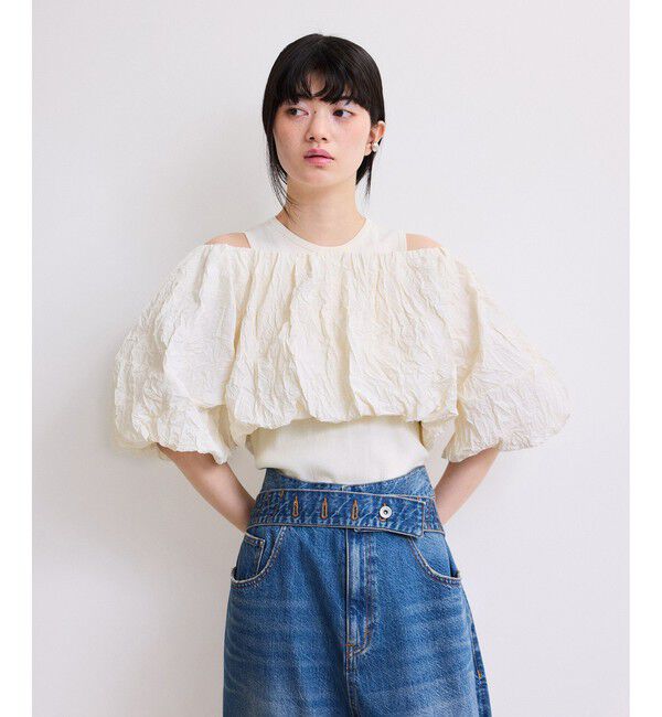 ADAM ET ROPE'「【WEB限定】ニットタンクセットクロップドプルオーバー」|その他|