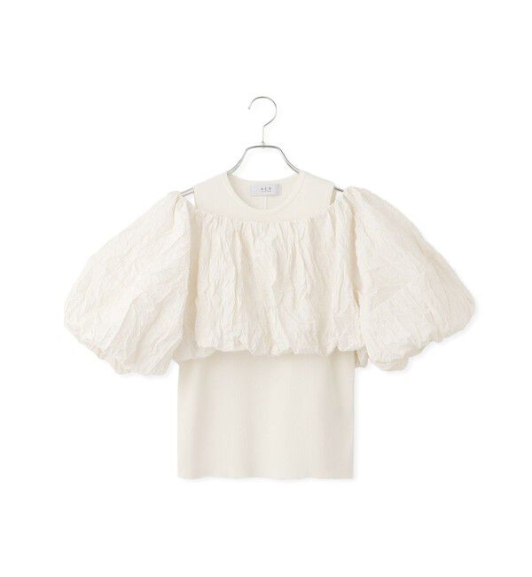 ADAM ET ROPE'「【WEB限定】ニットタンクセットクロップドプルオーバー」|その他|