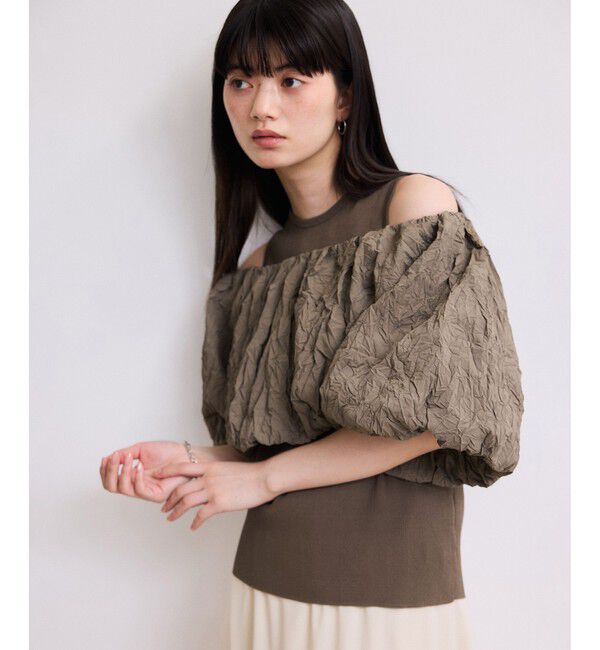 ADAM ET ROPE'「【WEB限定】ニットタンクセットクロップドプルオーバー」|その他|