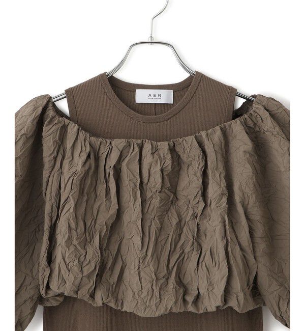 ADAM ET ROPE'「【WEB限定】ニットタンクセットクロップドプルオーバー」|その他|