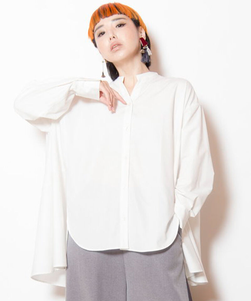  「バックフレアーブラウス」|シャツ・ブラウス|WHITE