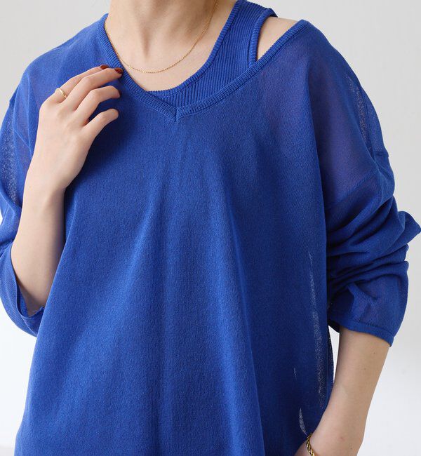  「レイヤードVネックニット」|ニット・セーター|