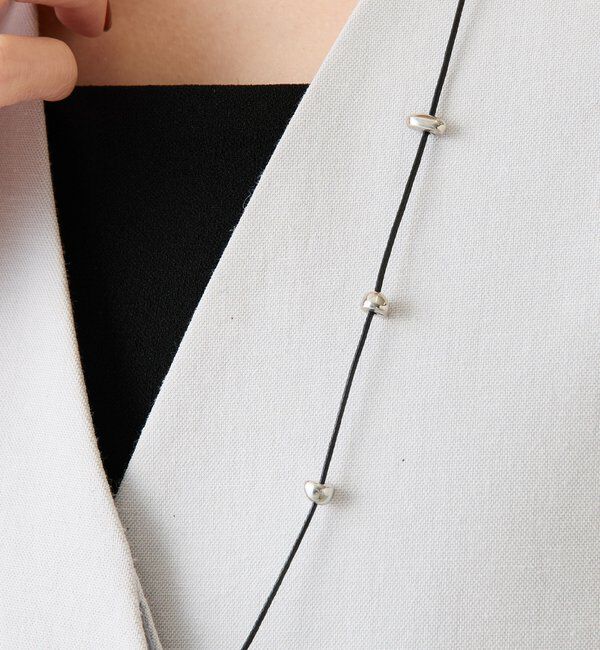  「【PAPILLONNER/パピヨネ】ニュアンスメタル2WAYネックレス」|リング|