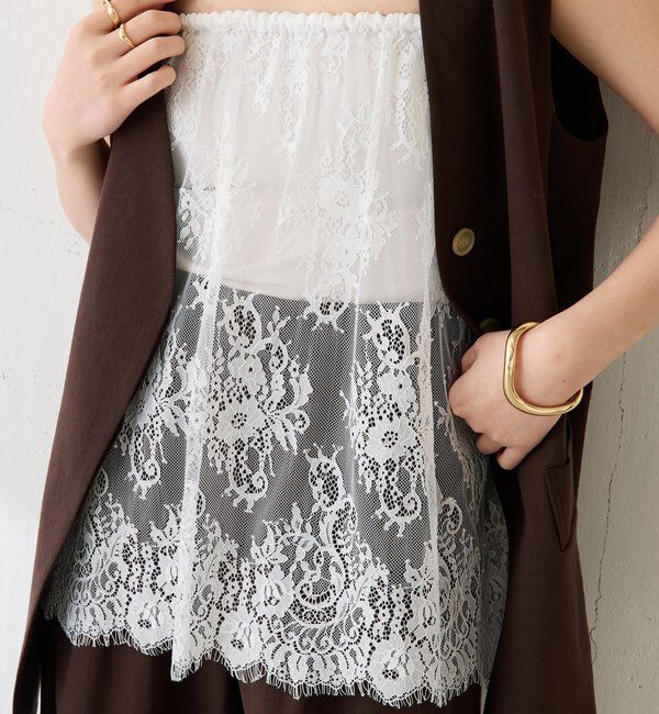  「【プラスワンアイテム】レースレイヤードミニスカート」|その他|