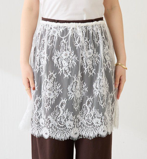  「【プラスワンアイテム】レースレイヤードミニスカート」|その他|