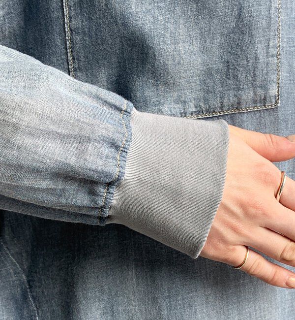  「袖リブシアーデニムシャツ」|シャツ・ブラウス|