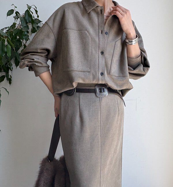  「スウェードダンボールシャツ」|シャツ・ブラウス|