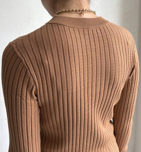  「【WEB限定】レイヤード配色シアースリーブプルオーバー」|ニット・セーター|