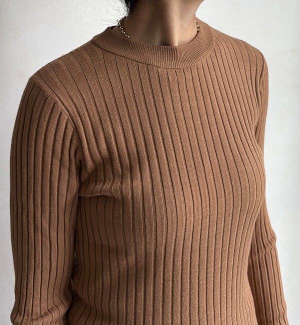  「【WEB限定】レイヤード配色シアースリーブプルオーバー」|ニット・セーター|