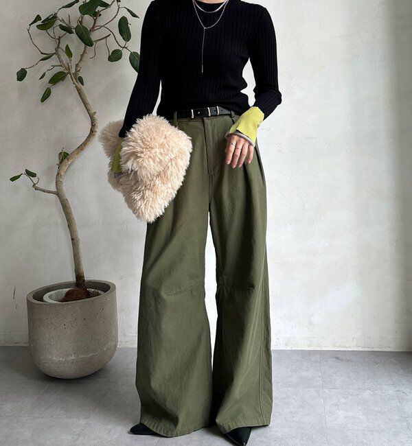  「【WEB限定】レイヤード配色シアースリーブプルオーバー」|ニット・セーター|