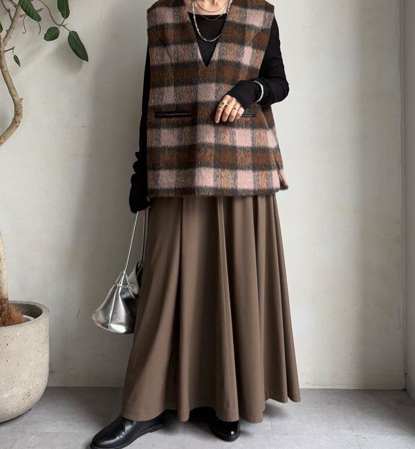  「【WEB限定】チェックシャギーベスト」|ベスト・ジレ|