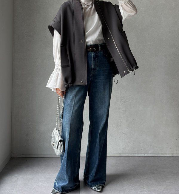  「【WEB限定】スリーブレスジップブルゾン」|ベスト・ジレ|