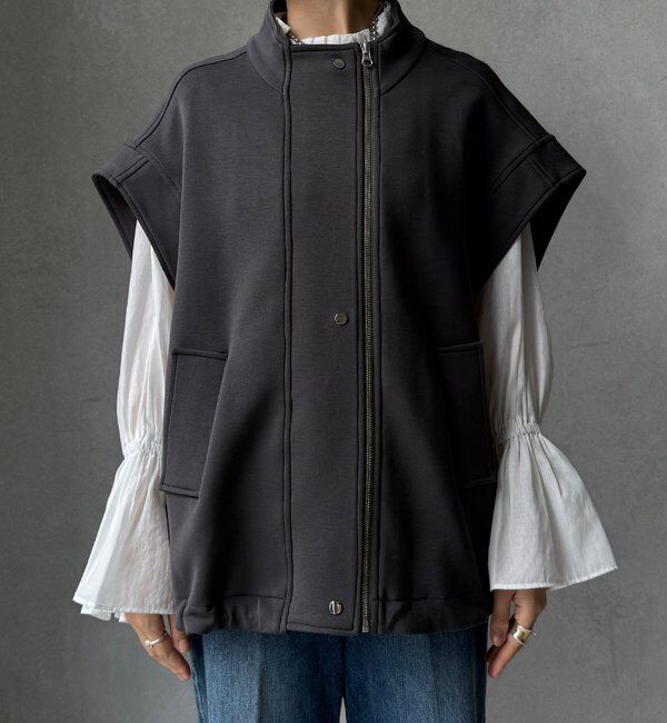  「【WEB限定】スリーブレスジップブルゾン」|ベスト・ジレ|