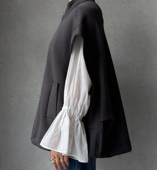  「【WEB限定】スリーブレスジップブルゾン」|ベスト・ジレ|