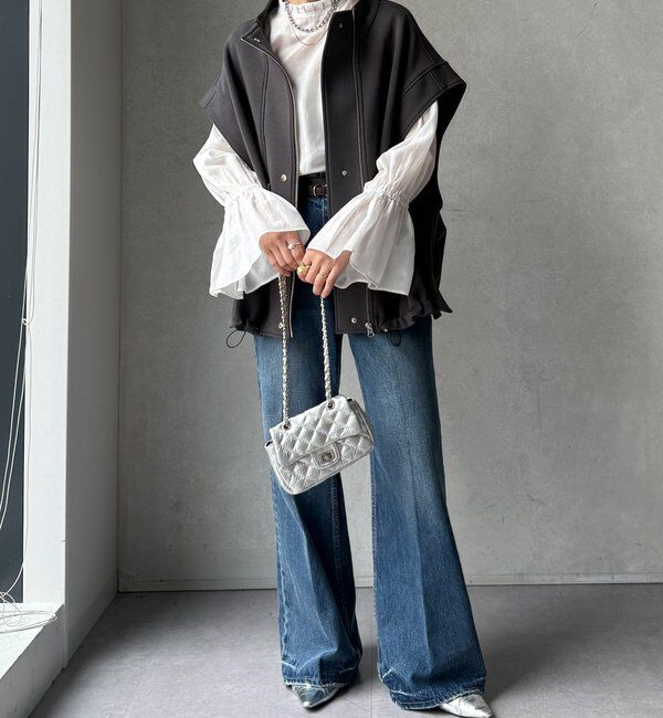  「【WEB限定】スリーブレスジップブルゾン」|ベスト・ジレ|