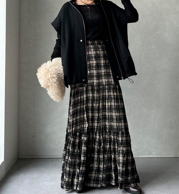  「【WEB限定】スリーブレスジップブルゾン」|ベスト・ジレ|