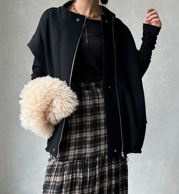  「【WEB限定】スリーブレスジップブルゾン」|ベスト・ジレ|