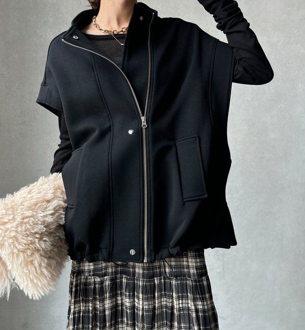  「【WEB限定】スリーブレスジップブルゾン」|ベスト・ジレ|