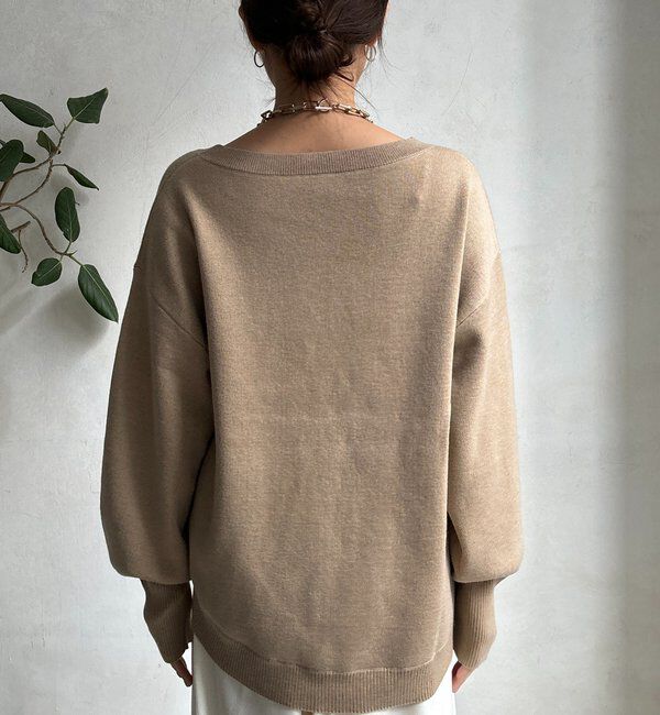  「アシメラウンドニットプルオーバー」|ニット・セーター|