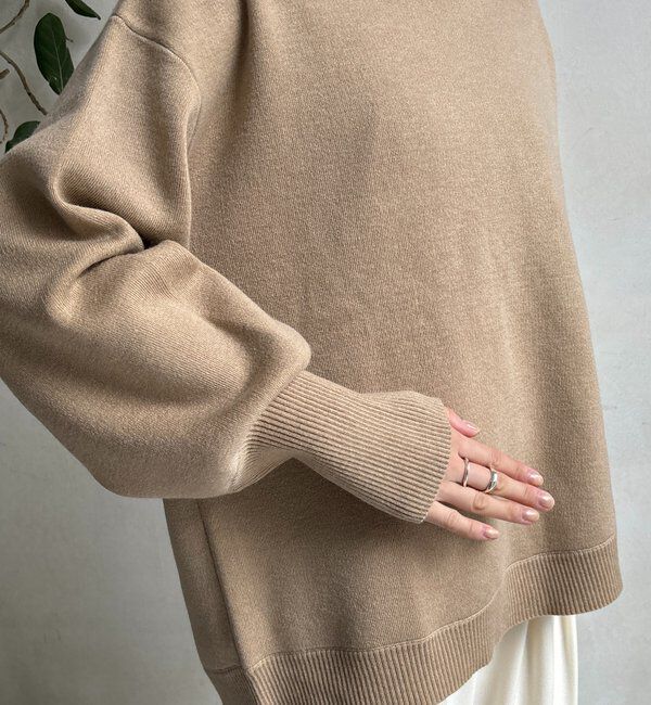  「アシメラウンドニットプルオーバー」|ニット・セーター|