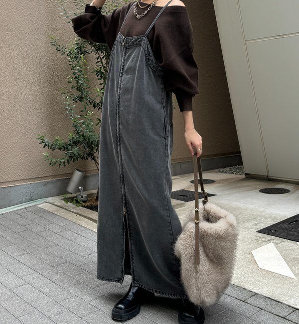  「アシメラウンドニットプルオーバー」|ニット・セーター|