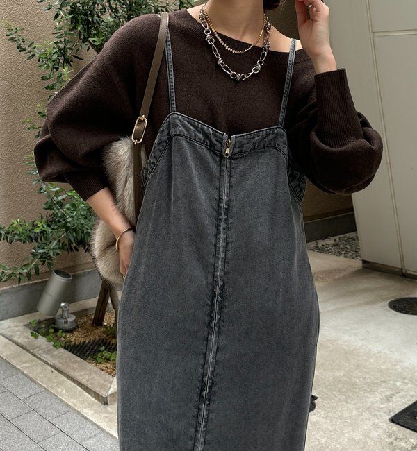  「アシメラウンドニットプルオーバー」|ニット・セーター|