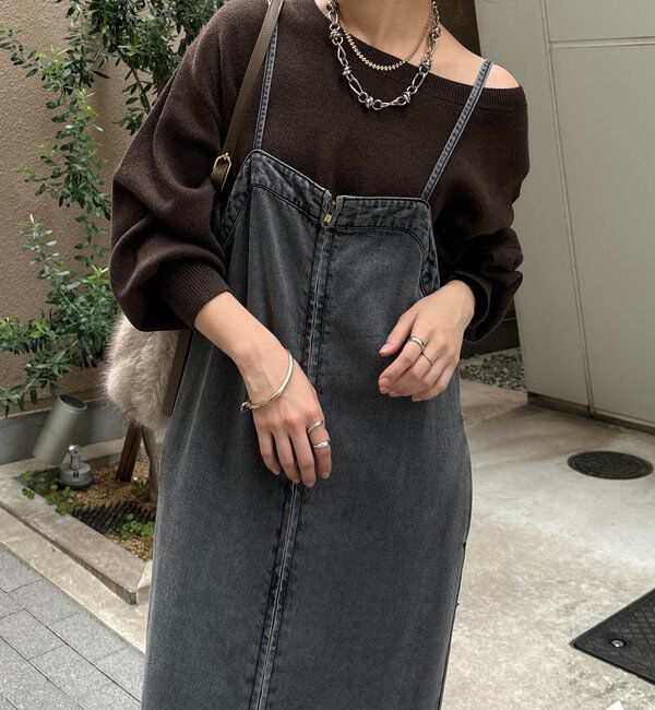  「アシメラウンドニットプルオーバー」|ニット・セーター|