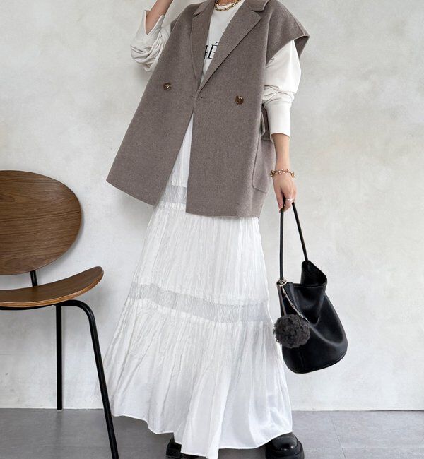  「BIGシルエットジャケットベスト」|ベスト・ジレ|