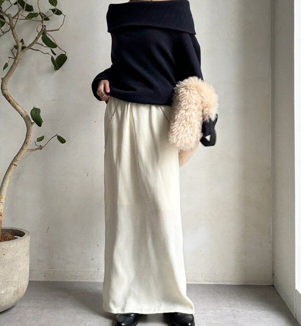  「サテンストレートスカート」|スカート|