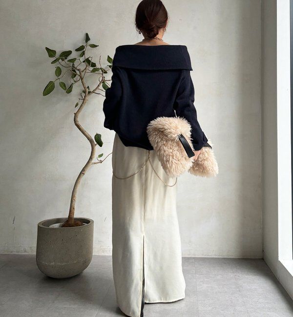  「サテンストレートスカート」|スカート|