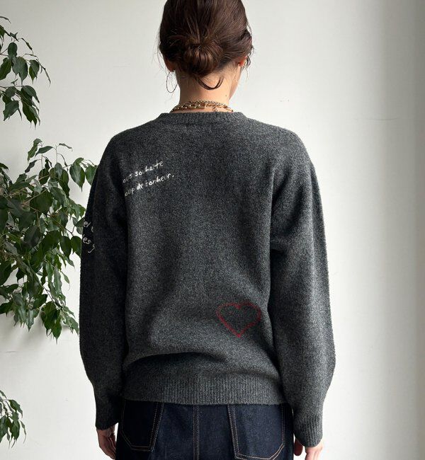  「【WEB限定】レタリング刺繍プルオーバー」|ニット・セーター|