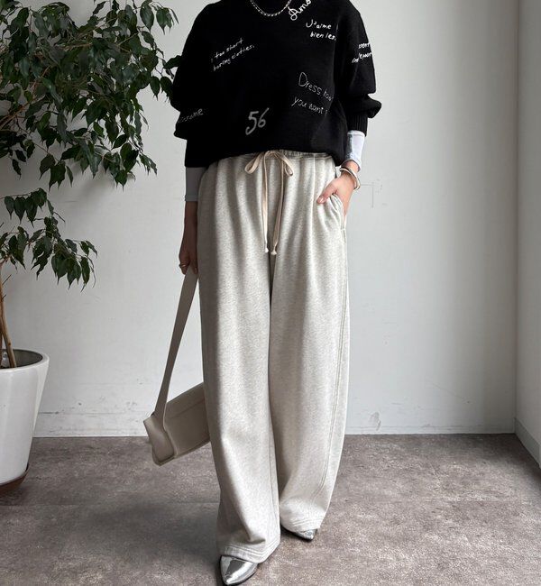  「【WEB限定】レタリング刺繍プルオーバー」|ニット・セーター|