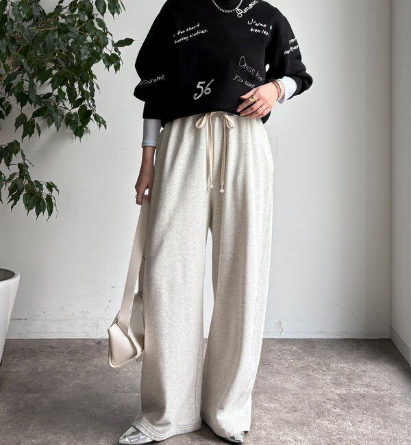  「【WEB限定】レタリング刺繍プルオーバー」|ニット・セーター|