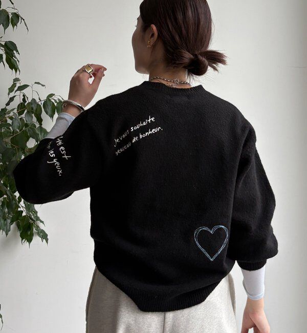  「【WEB限定】レタリング刺繍プルオーバー」|ニット・セーター|