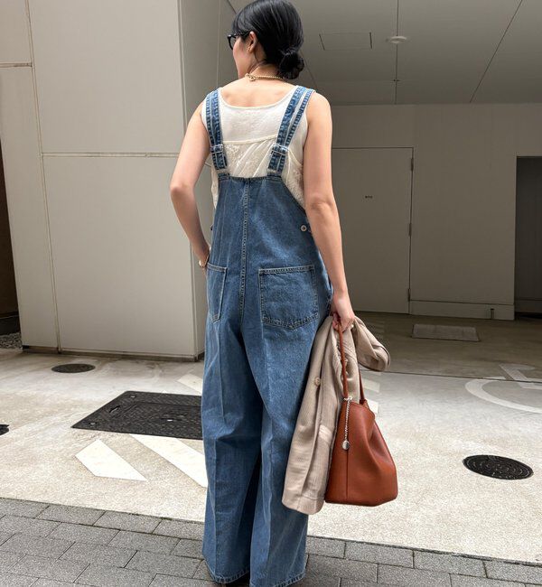  「深Vデニムサロペット」|ワンピース|