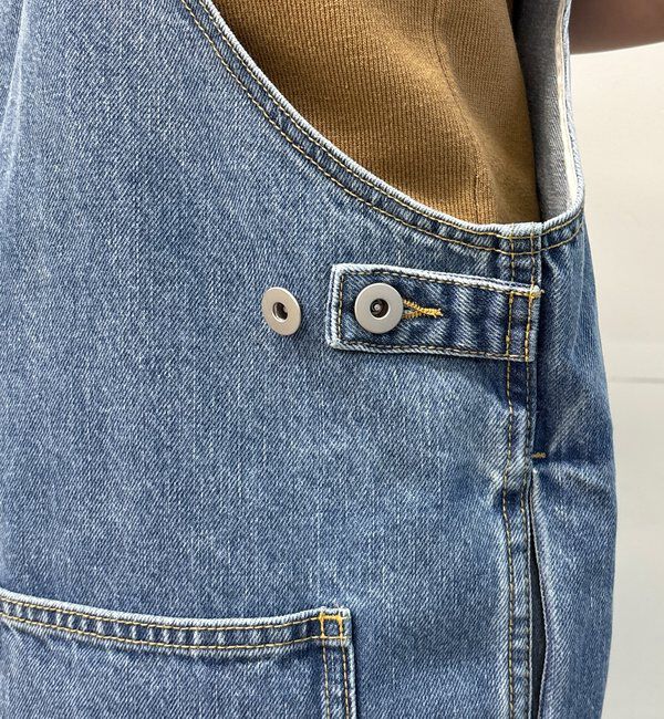  「深Vデニムサロペット」|ワンピース|