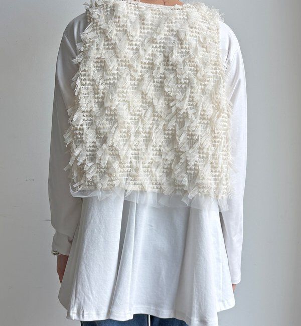  「【WEB限定】リボンヤーンベスト&times;テントプルオーバーセット」|ニット・セーター|