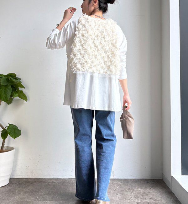  「【WEB限定】リボンヤーンベスト&times;テントプルオーバーセット」|ニット・セーター|