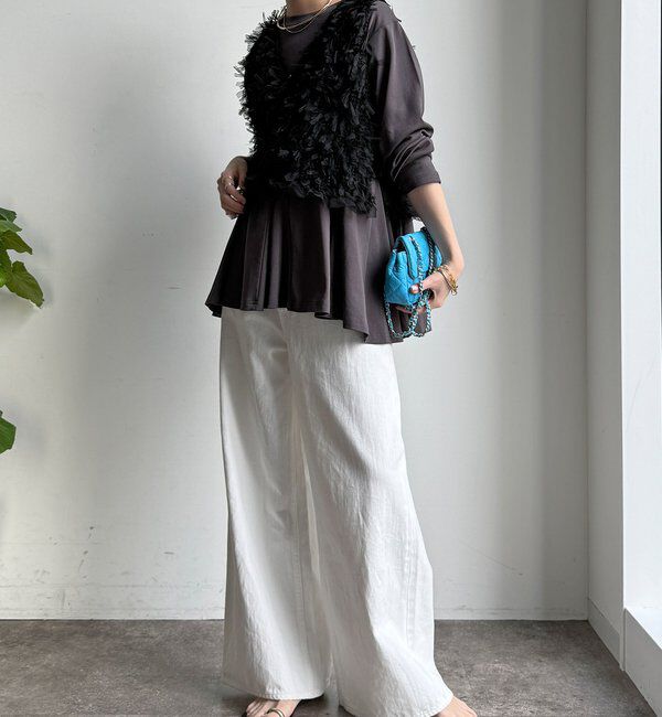  「【WEB限定】リボンヤーンベスト&times;テントプルオーバーセット」|ニット・セーター|