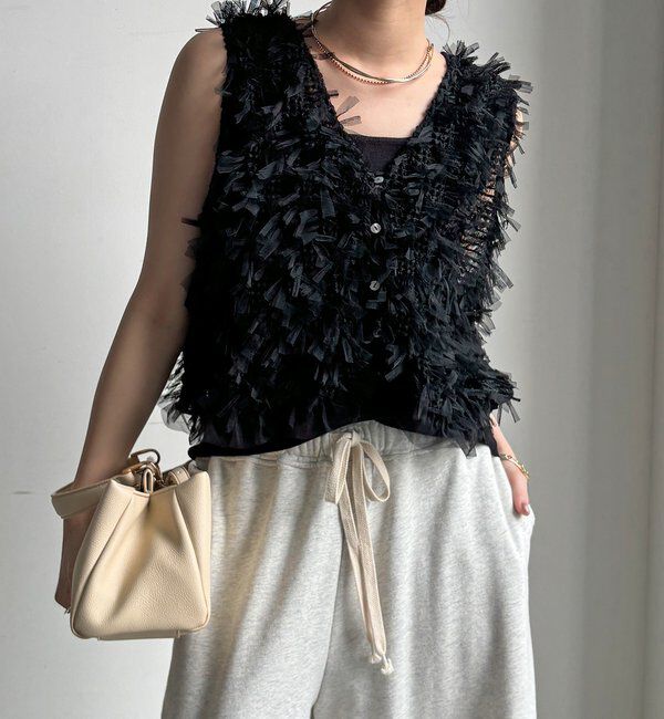  「【WEB限定】リボンヤーンベスト&times;テントプルオーバーセット」|ニット・セーター|