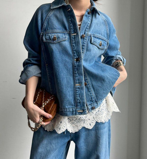  「バックフレアGジャン」|ブルゾン・スタジャン|ブルー