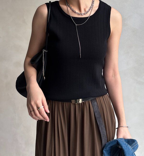  「ヘンリーネック前後2WAYニットタンク」|ニット・セーター|