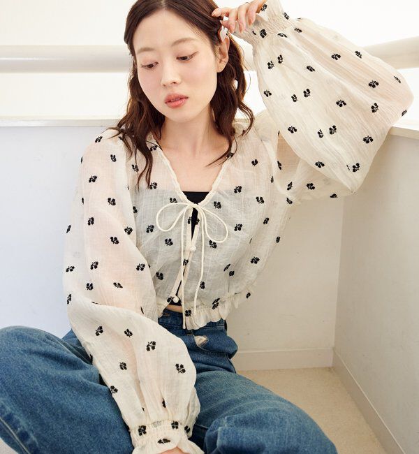  「フラワーステッチブラウス」|シャツ・ブラウス|